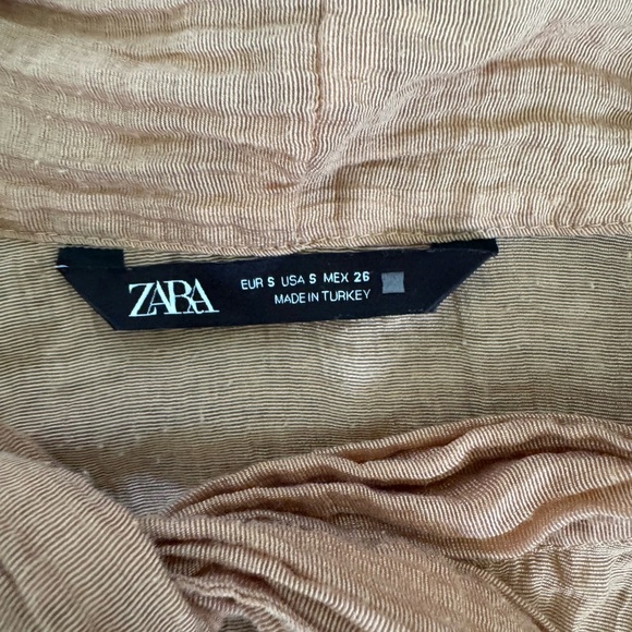 Zara Beige Textured Blouse - Picture 2 of 2